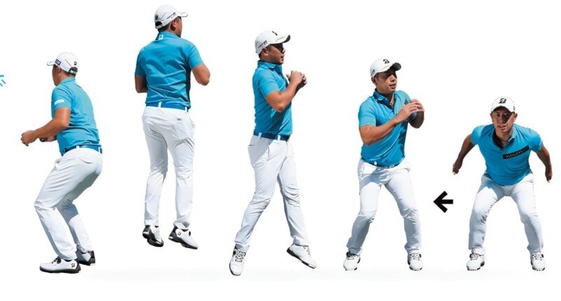 飛距離アップしたいときは打つ前に「回転ジャンプ」してみよう