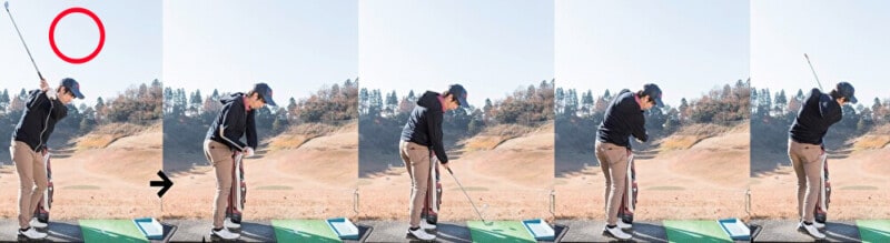 ライン出しショットの練習法は「キャディバッグを左横に置くだけ」