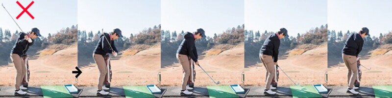 ライン出しショットの練習法は「キャディバッグを左横に置くだけ」