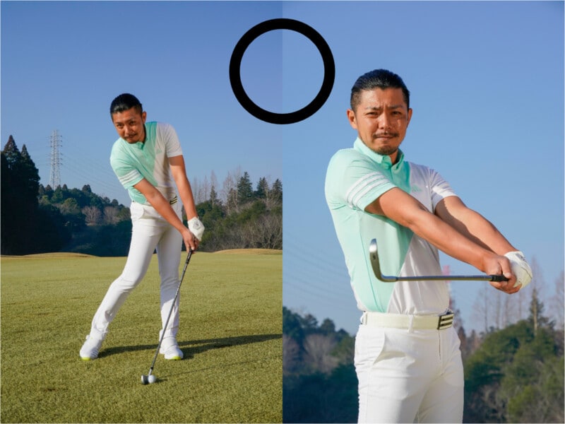 右ワキを締めないが正解!アイアンで球をつかまえて打つコツは…