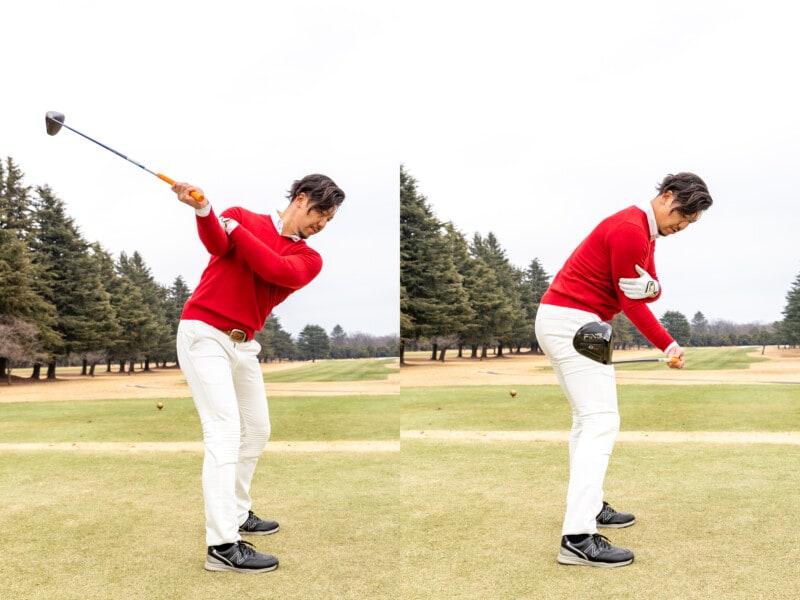 両ワキを締めてスイングしてない？ドライバーは「右ワキ」だけ締めれば方向性アップ