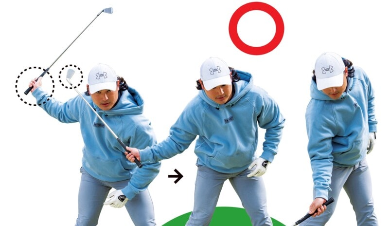 ボールをフェースに乗せる打ち方って?「右ヒジを体につける」が正解