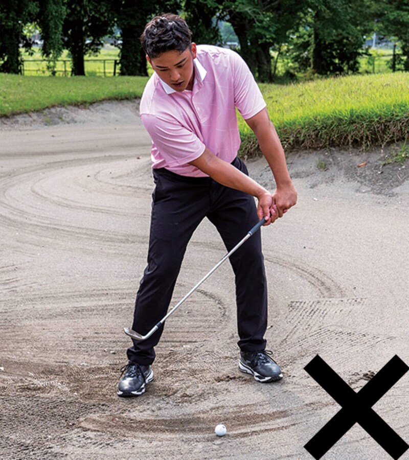 「ヘッドを先行させる」とバンカーから１発脱出できる！