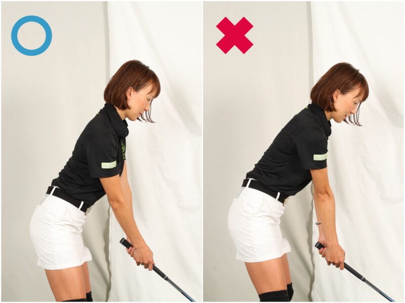 アドレスを美しくするとスコアが上がる?猫背にならないコツは…