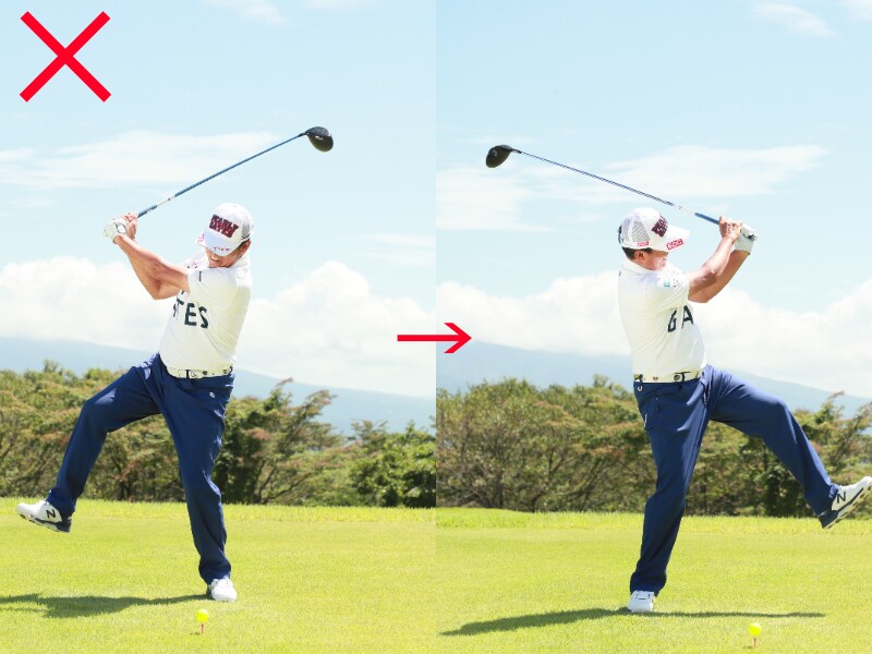「野球のピッチャー」をイメージすると真っすぐ飛ぶ!ドライバーのコツ