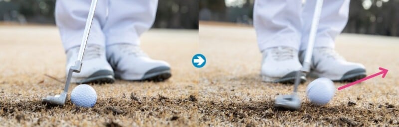 薄芝でのアプローチはパターを使ってみて!ザックリのミスをなくそう