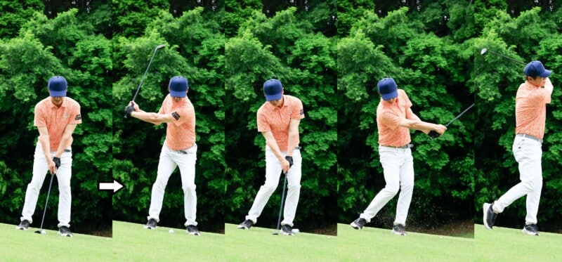 傾斜地や林の中からどう打つ？「グリップ短めスタンス狭め」が正解