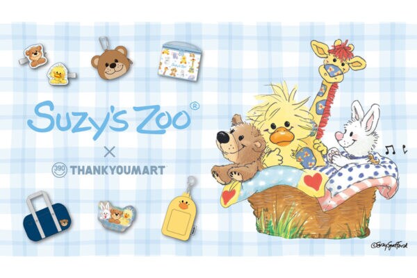 「サンキューマート」×平成の癒し系キャラ「スージー・ズー」ヘアバンド、巾着など（全21アイテム）が集結！