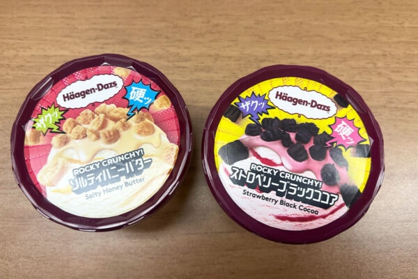 「ハーゲンダッツ新作」フタを開けたら…“まるで岩”。ザク硬クッキー入り「ROCKY CRUNCHY!」シリーズ（全2種）を徹底レビュー！
