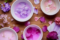 【青山フラワーマーケット】“旬の草花” で染める、ファブリック商品。 第1弾は 「桜」と「パンジー」のタオルハンカチ（全2種）