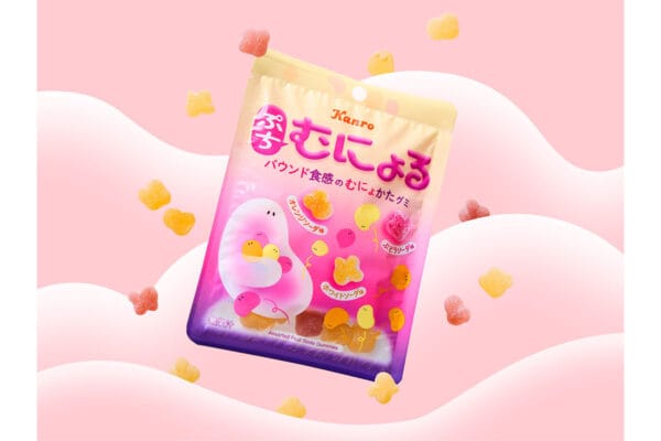 【ファミマ限定】バウンド食感が特徴「むにょるグミ」が小粒になって新登場「ぷちむにょるグミ」3種アソートで新発売!
