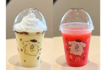 【マクドナルド】「マックカフェ」初の「サンリオ」コラボ！ 第1弾、注目はポムポムプリンのリアルな“飲むプリン”（全2ドリンク）をレビュー♪