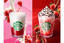 【スタバ】"イチゴ尽くし"の新作「ごろっとイチゴ ミルク」「イチゴ チョコレート フラペチーノ」（全2種）がお目見え！ネイルブランド「ohora」とのコラボ商品も見逃せない！