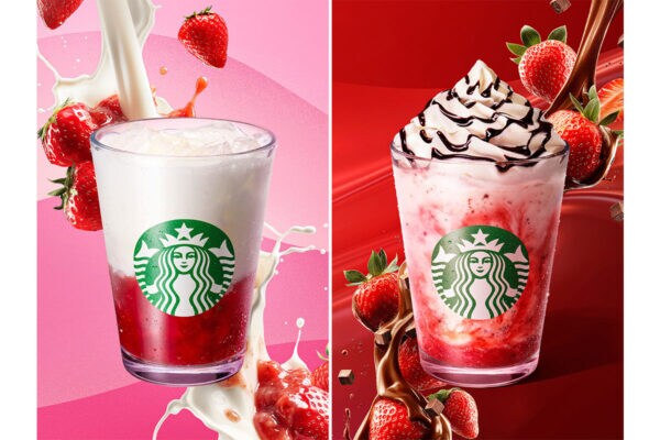 【スタバ】"イチゴ尽くし"の新作「ごろっとイチゴ ミルク」「イチゴ チョコレート フラペチーノ」（全2種）がお目見え！ネイルブランド「ohora」とのコラボ商品も見逃せない！