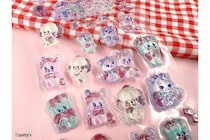 【SWIMMER】レトロかわいい「立体シール」♪　“ぷるきゅん”＆“キャンディーみたい” な、全6アイテム