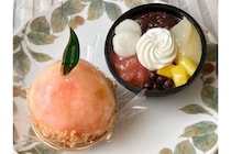 【シャトレーゼ】「ももフェア」“ほぼ桃”まんまるケーキ：669円＆“ワンコイン”の白桃あんみつを実食レビュー！