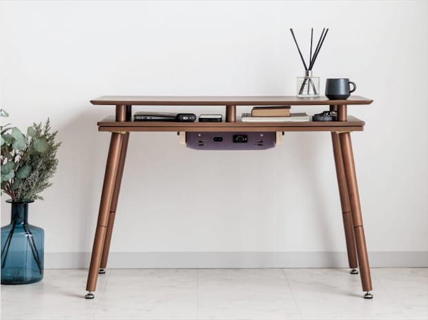 テーブルの上が一瞬で片付く！スぺパ収納こたつ「スペース」が登場｜シェルフ付き2WAY