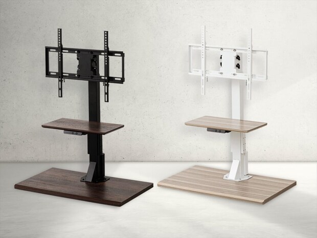 指先一つでベストポジションへ！最大48cm昇降「電動昇降テレビスタンド」新登場