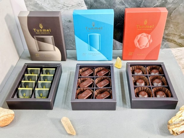 江崎グリコ「Tunmel」・カカオセレクション新作発表会でのディスプレイ