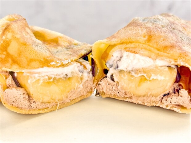 節分 チョコバナナクレープ断面