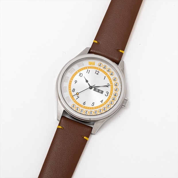 『東京メトロ』公式ライセンス商品_銀座線_モデル_腕時計 革ベルト