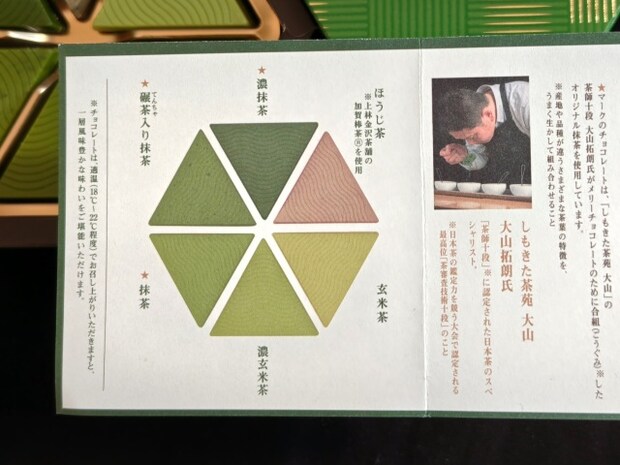 メリーチョコレート・バレンタイン限定「奏-KANADE- 日本茶タブレット」パンフレット2