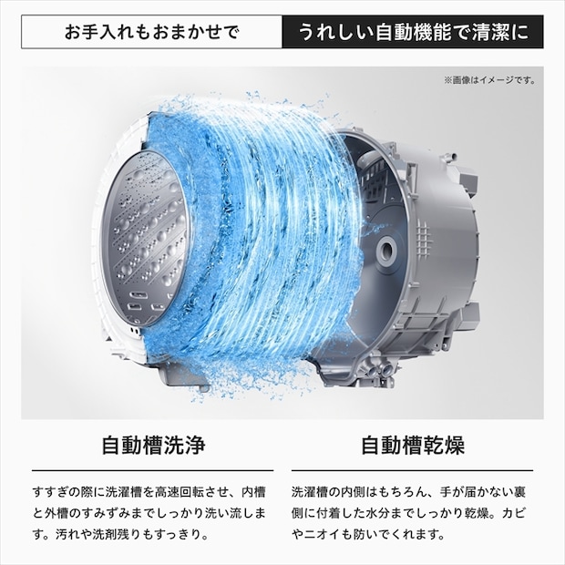 うれしい自動機能で清潔に<br />