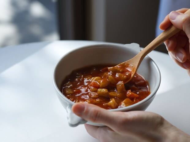 【レンチン簡単低カロリー】1食で1日分の食物繊維の1/2が摂れる！具だくさんの食べるスープでおいしく健康に♪