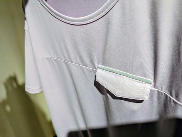 スタイルカバー ロングTシャツ　ラベンダー　反射材つきポケットアップ