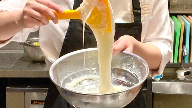 丸亀うどんプリン 調理過程
