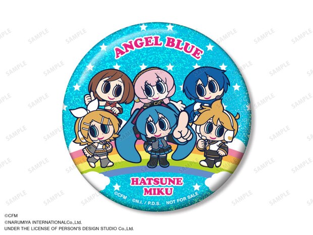 ANGEL BLUEコラボ 描き起こし 集合 76mmホログラム缶バッジ イベント＆AMNIBUS限定特典