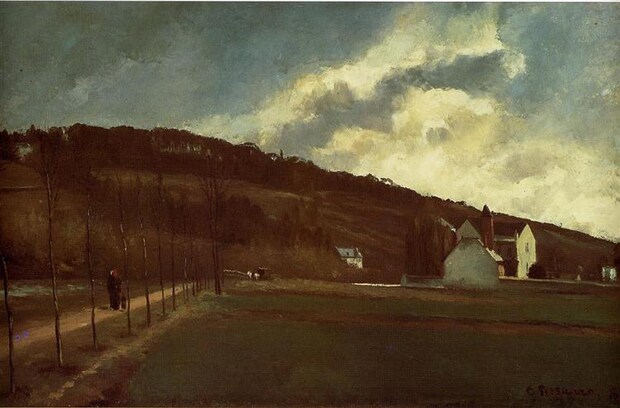 マルヌ川のほとり、冬,