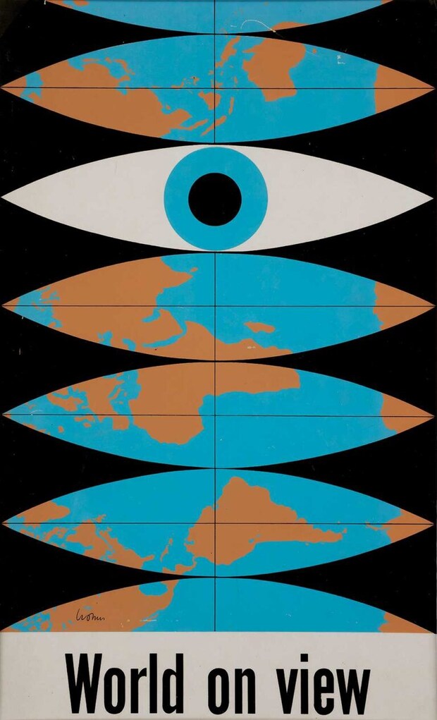 ユネスコ ポスター World on view（世界を見わたす）