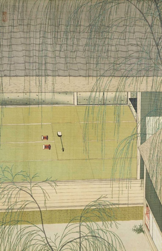 《青柳》大正13（1924）年頃 絹本着色