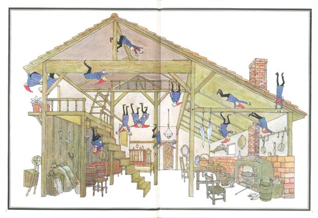 安野光雅 絵『ふしぎなえ』福音館書店（1971年）p.4, 5