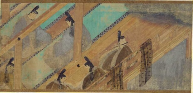 国宝 源氏物語絵巻　鈴虫（二）絵　五島美術館蔵