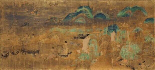 国宝 源氏物語絵巻　関屋 絵　平安時代・12世紀　徳川美術館蔵