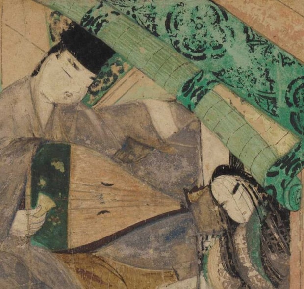 国宝 源氏物語絵巻　宿木（三）絵（部分）　徳川美術館蔵