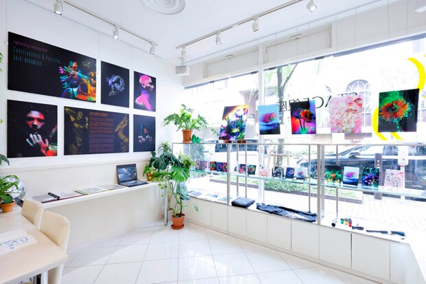 銀座のギャラリーでの展示風景。