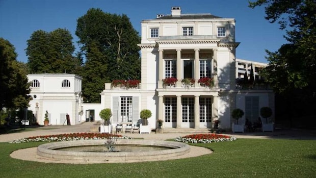 イェールのカイユボット邸、庭園からの眺め