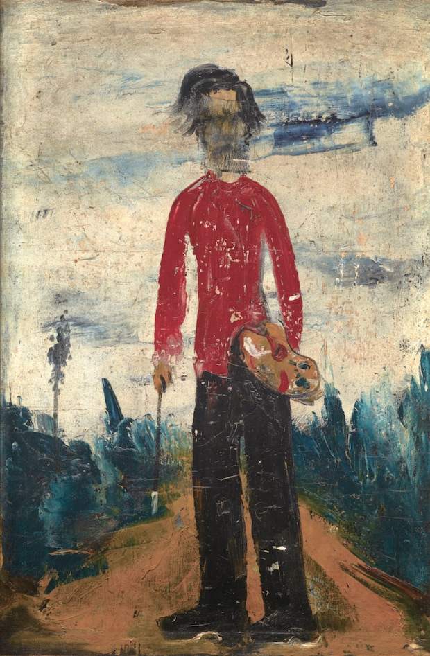 佐伯祐三《立てる自画像》　1924年