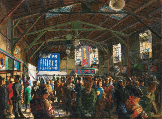 木村荘八《新宿駅》　1935年