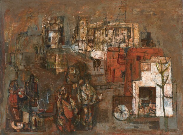 松本竣介《N駅近く》　1940年