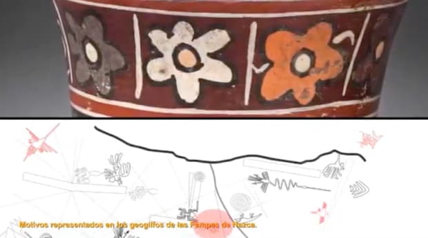 ナスカの地上絵と土器に描かれた共通モチーフの解説映像