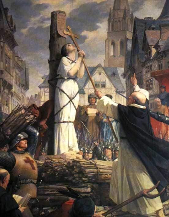 ジュール＝ユジューヌ・ルヌユブ『ルアンの火刑台に立つジャンヌ・ダルク』