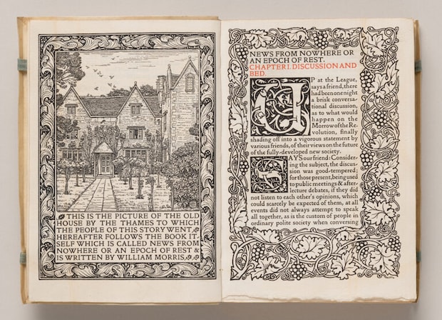 ウィリアム・モリス著、 ケルムスコット・プレス刊『ユートピア便り』