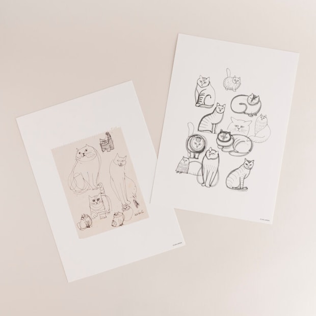 A4カード（Found Cats Series）｜各￥1,210（税込）