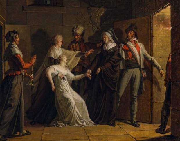 ジャック＝オーギュスタン・パジュー『マリー・アントワネット、家族から引き離される』