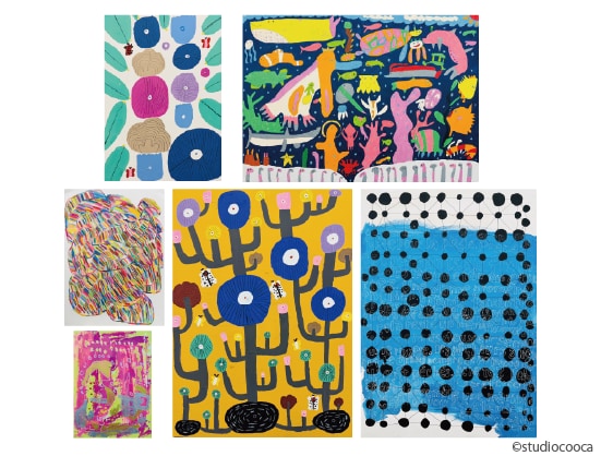 感情をテーマに選定したstudioCOOCAの原画群