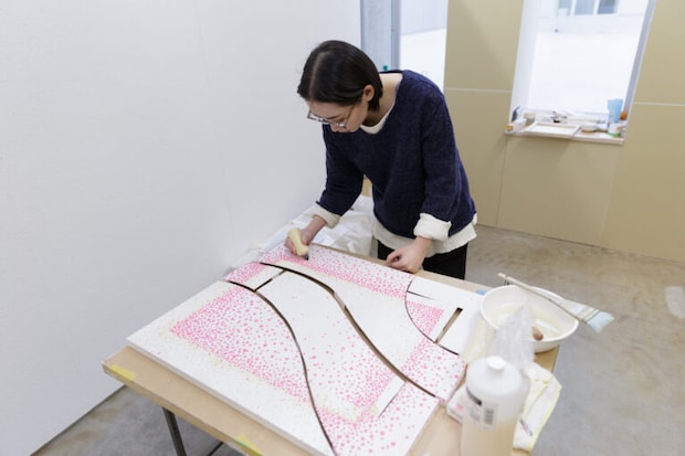 宮地ひなの　制作の様子